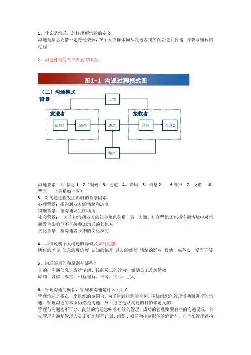 管理沟通课后题整理