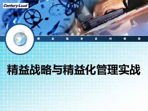 企业精益化管理实战培训教材