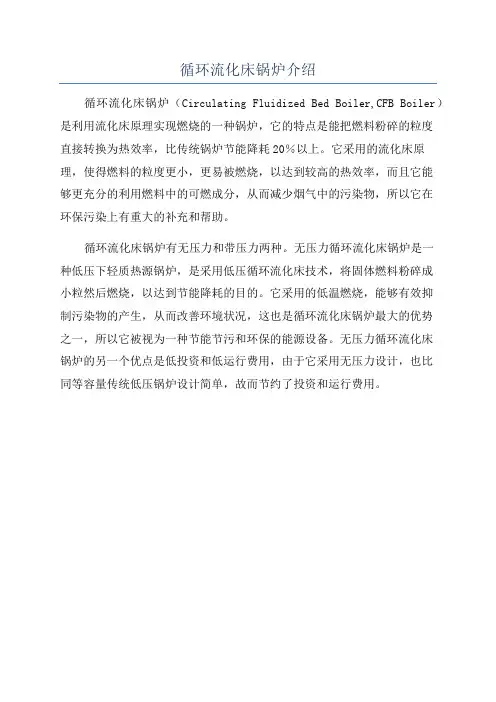 循环流化床锅炉介绍