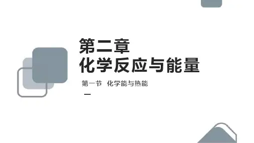 高中化学人教版必修二《21化学能与热能》教学课件PPT