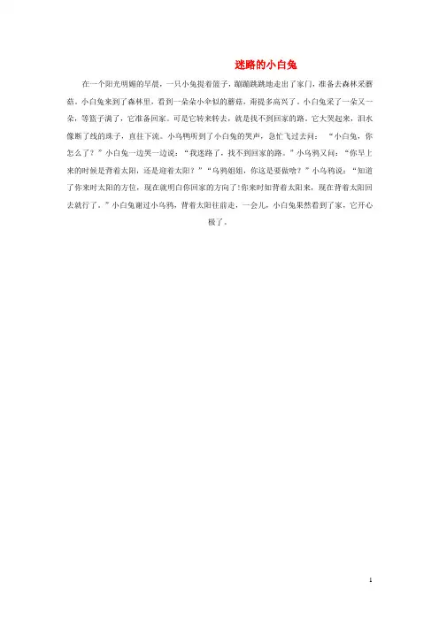 二年级数学下册第3单元认识方向第2课时平面图上的东南西北迷路的小白兔拓展资料苏教