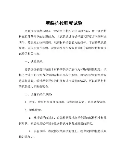 劈裂抗拉强度试验