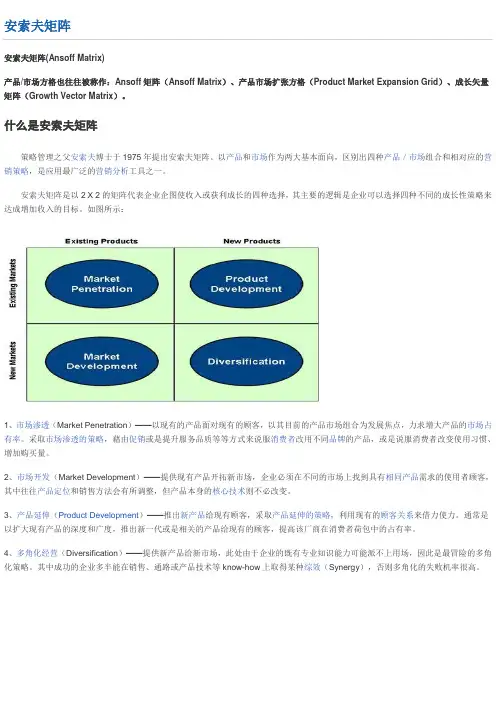 安索夫矩阵