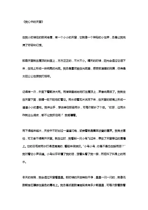 我心中的天窗作文