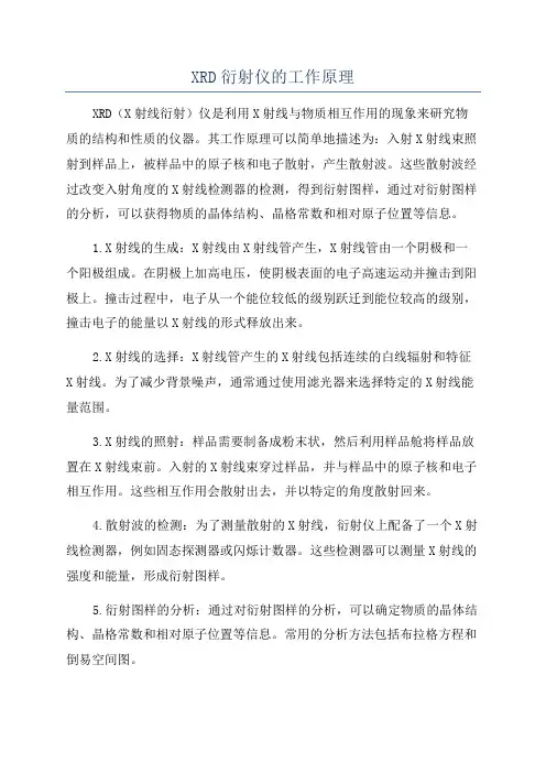 XRD衍射仪的工作原理