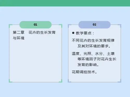 花卉的生长发育与环境