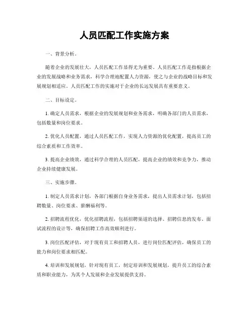 人员匹配工作实施方案