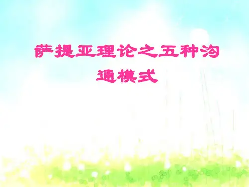 萨提亚理论之五种沟通模式参考PPT