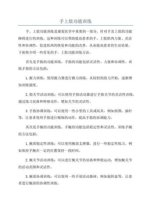 手上肢功能训练