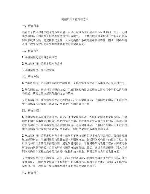 网架设计工程分析方案