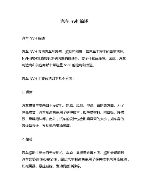 汽车nvh综述