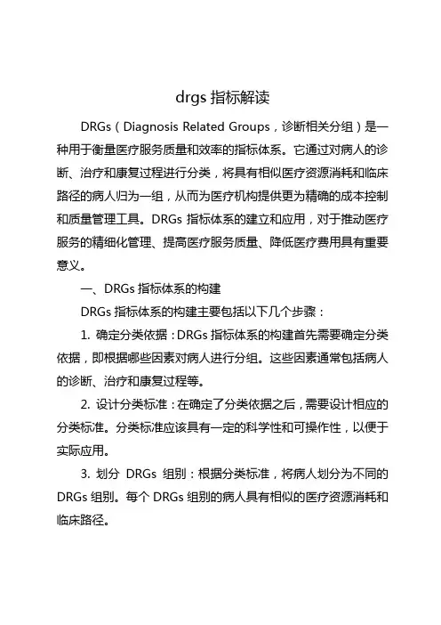 drgs指标解读