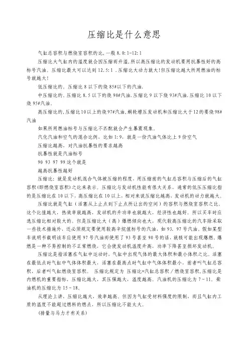 19.压缩比是什么意思