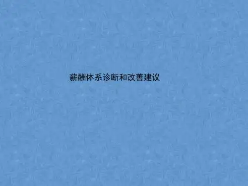 薪酬体系诊断和改善建议