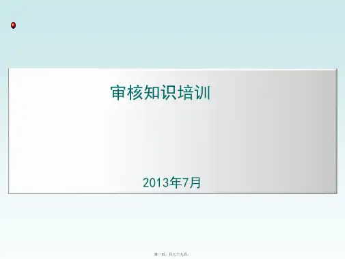 (ppt版)审核知识培训