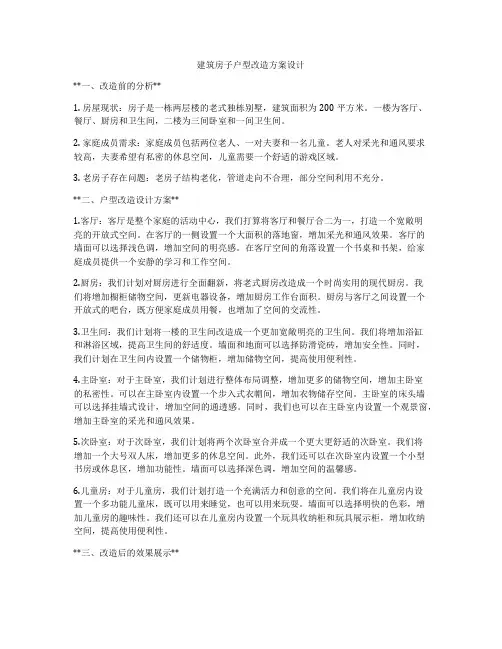 如何做建筑房子户型改造方案设计