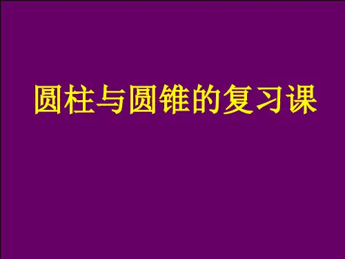六年级数学圆柱圆锥复习课课件