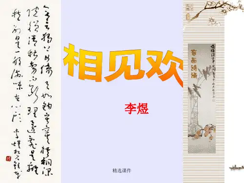 《相见欢优秀》PPT课件