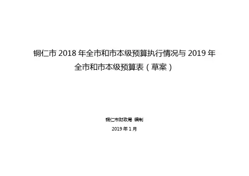 铜仁市2018年全市和市本级预算执行情况与2019年