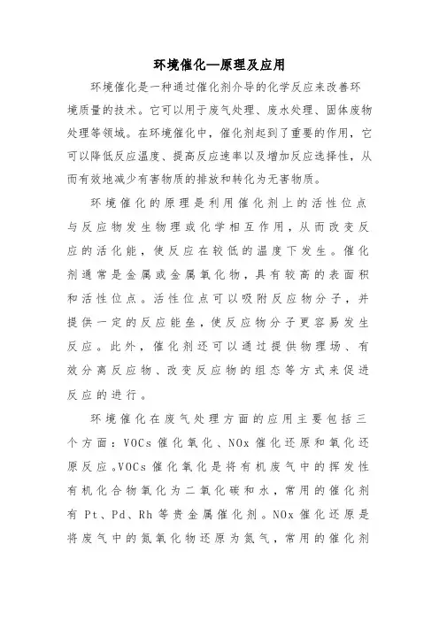 环境催化—原理及应用