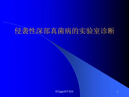 侵袭性深部真菌病的实验室诊断PPT课件