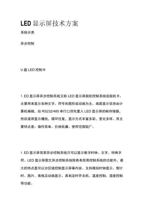 LED显示屏技术方案