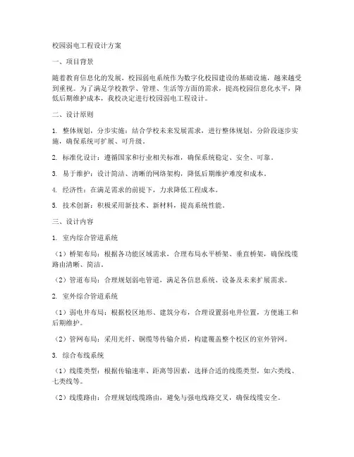 校园弱电工程设计方案