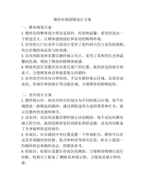 婚纱店规划图设计方案