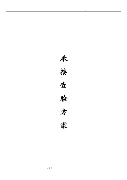物业承接查验方案精编压缩版