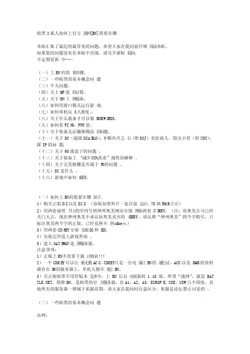 暗黑2新人如何上官方战网[BN]简要步骤