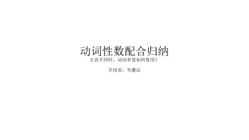 法语动词性数配合归纳精简版ppt