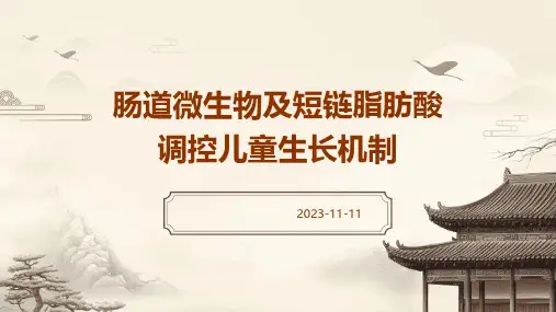 肠道微生物及短链脂肪酸调控儿童生长机制