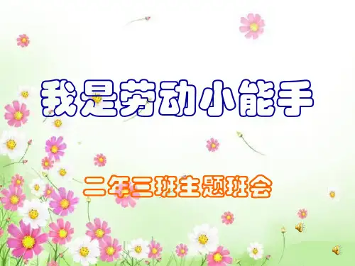 争当劳动小能主题班会讲解市公开课获奖课件省名师示范课获奖课件