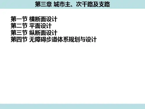 第3章 城市主、次干路及支路