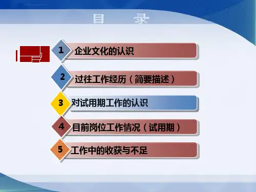 入职转正答辩ppt课件