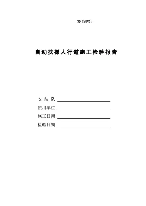 扶梯检验报告
