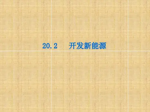 开发新能源ppt3 粤教沪科版