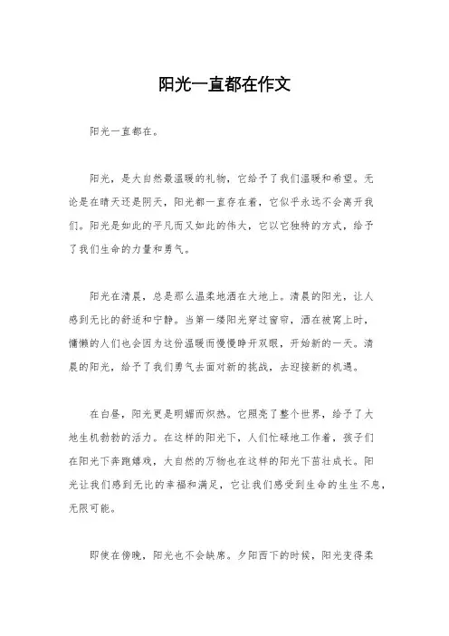 阳光一直都在作文