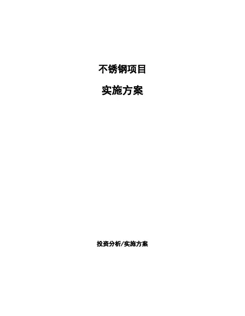 不锈钢项目实施方案