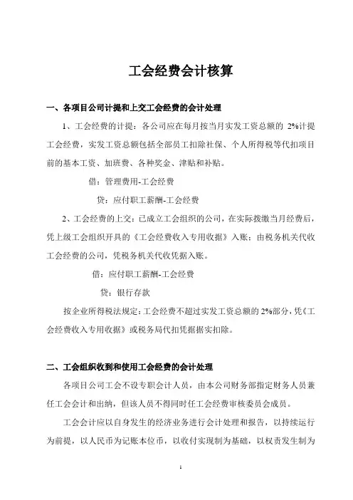工会经费会计核算