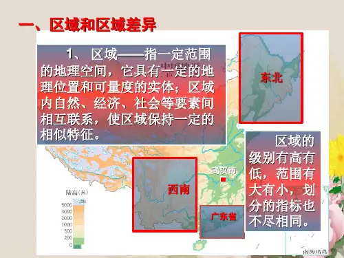 区域和区域差异4中图版课件