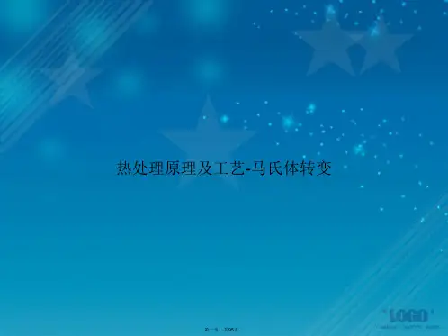 热处理原理及工艺-马氏体转变讲课文档