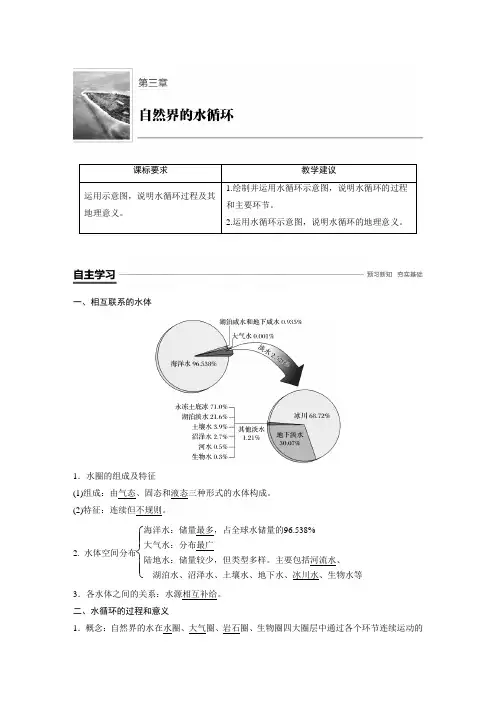 新课标高一地理必修一第三章水循环