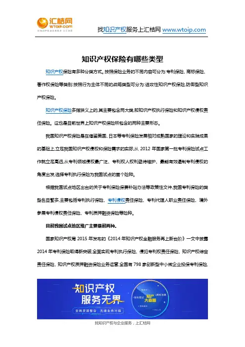 知识产权-知识产权保险有哪些类型