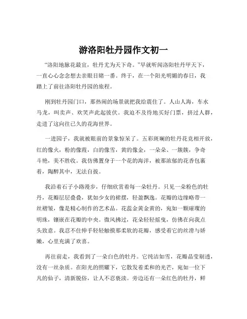 游洛阳牡丹园作文初一