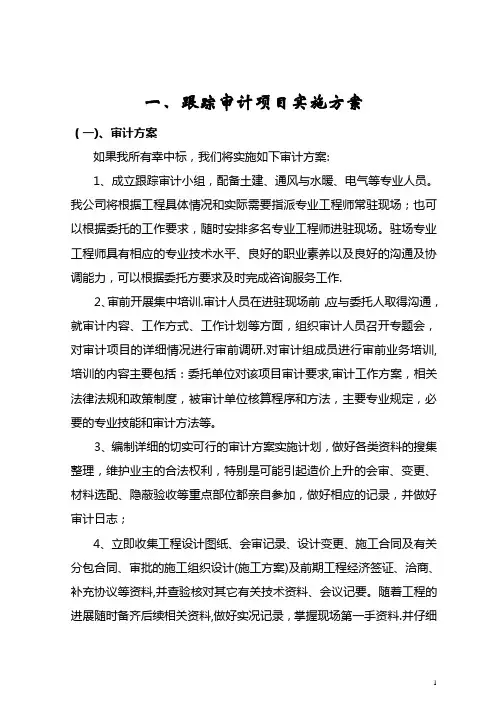 跟踪审计实施方案