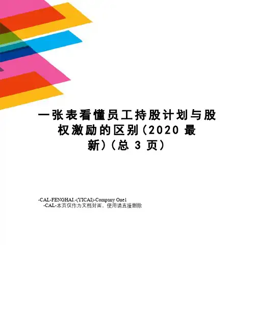 一张表看懂员工持股计划与股权激励的区别