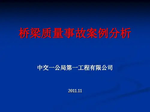 桥梁质量事故案例分析