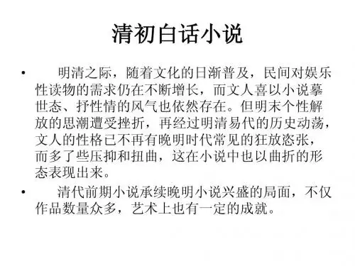 17 清初白话小说