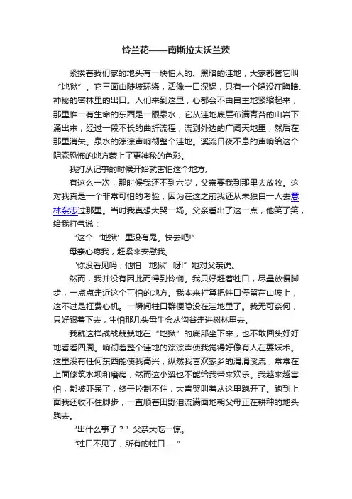 铃兰花——南斯拉夫沃兰茨